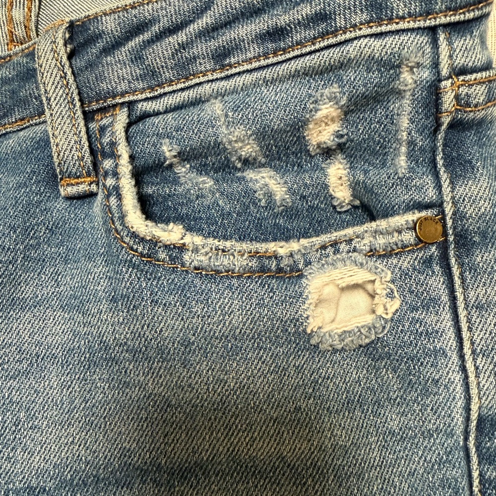 Just Black Women's Faded Blue Ripped Jeans
